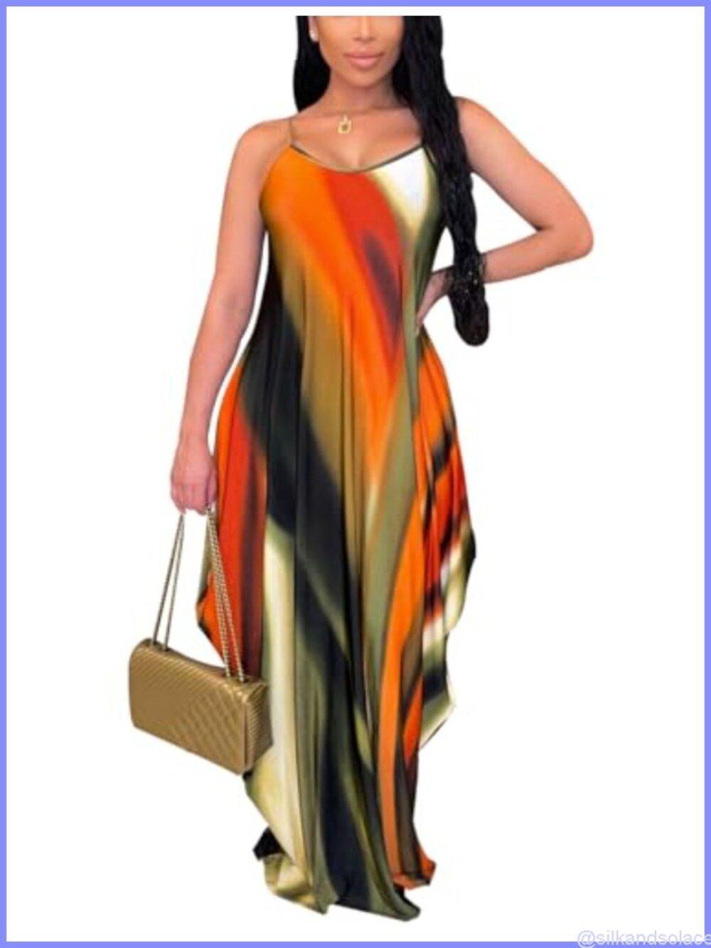 Plus Size Maxi Dress Sleeveless Floral Bohemian Sundress with Pockets
